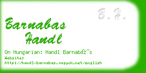 barnabas handl business card